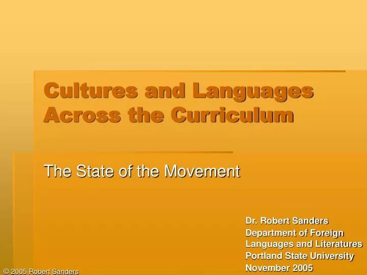 cultures and languages across the curriculum