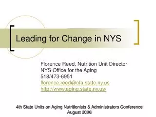 Leading for Change in NYS