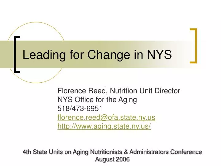 leading for change in nys
