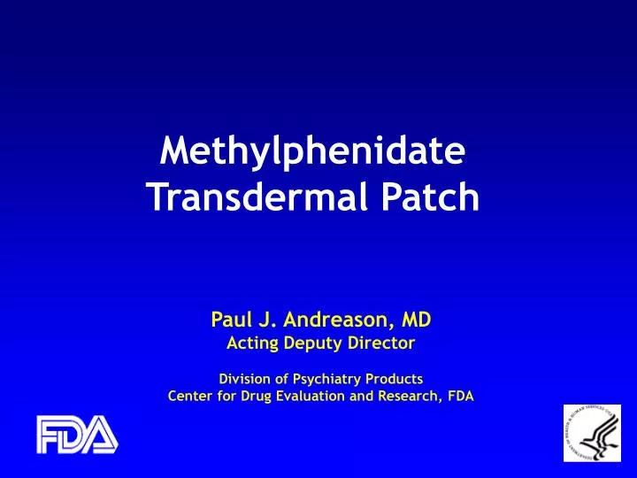 methylphenidate transdermal patch
