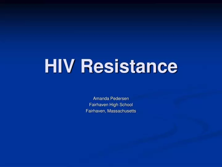 hiv resistance