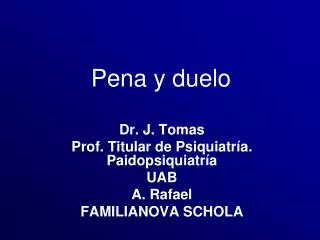 Pena y duelo