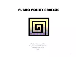 PUBLIC POLICY ANALYSIS