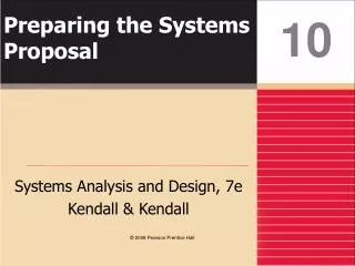 Preparing the Systems Proposal