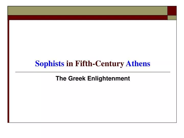 sophists in fifth century athens
