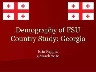 Demography of FSU Country Study: Georgia