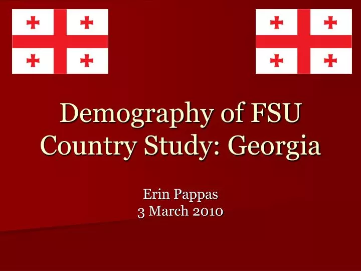 demography of fsu country study georgia