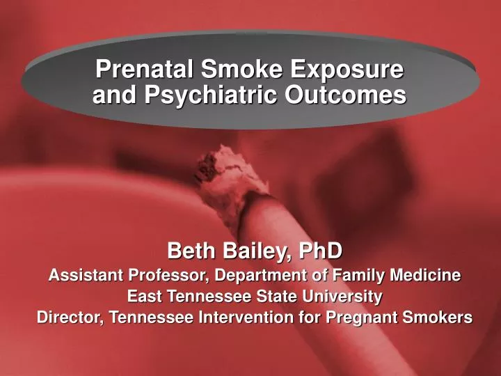 prenatal smoke exposure and psychiatric outcomes