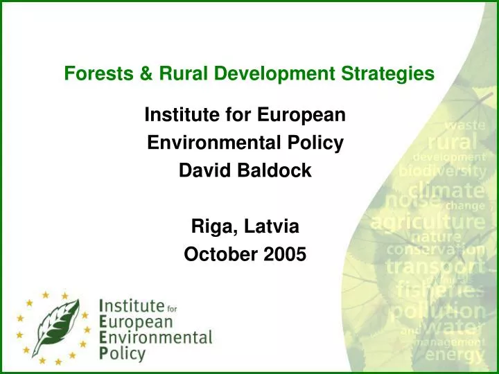 forests rural development strategies