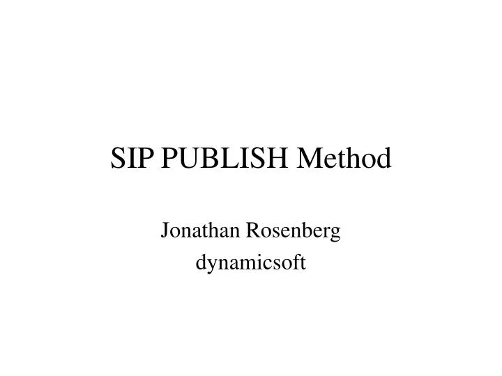 sip publish method
