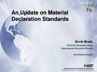 An Update on Material Declaration Standards
