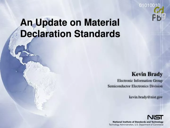 an update on material declaration standards