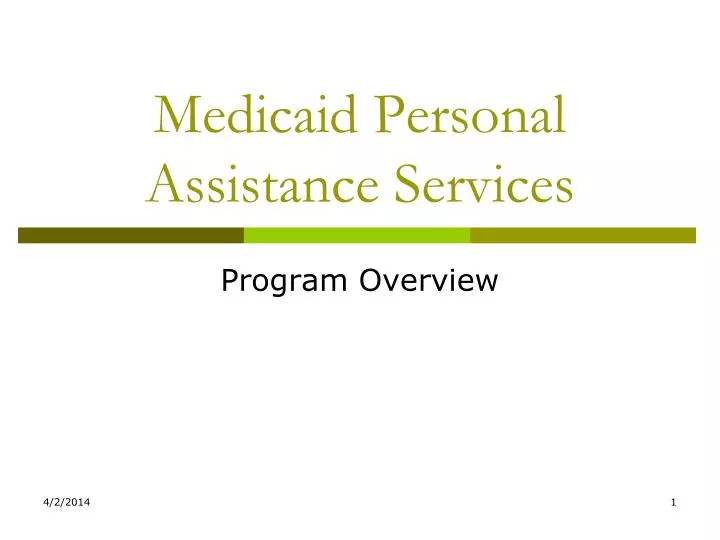 medicaid personal assistance services