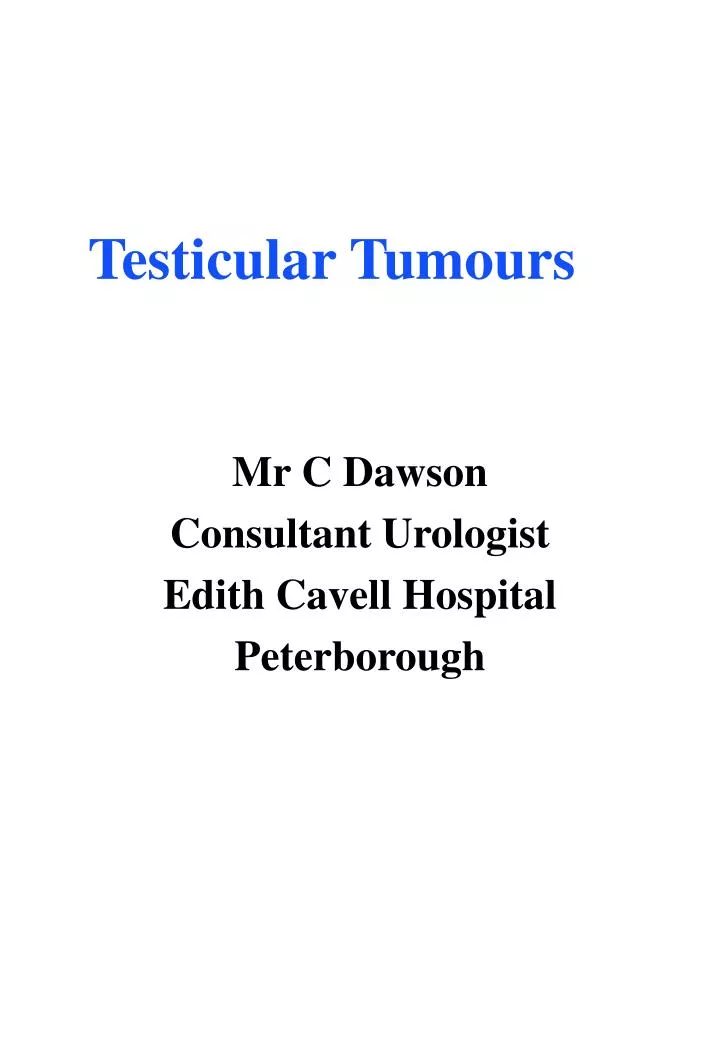 testicular tumours