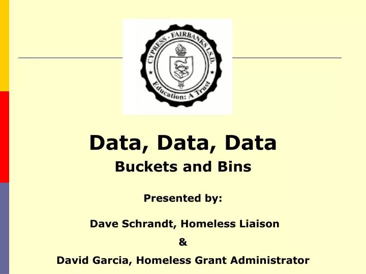 data data data buckets and bins