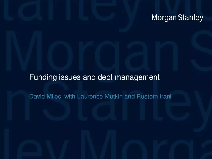 funding issues and debt management