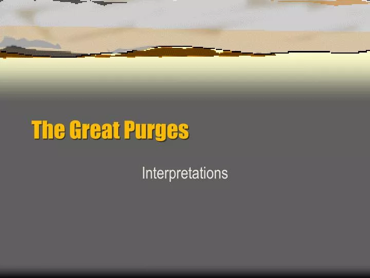 the great purges