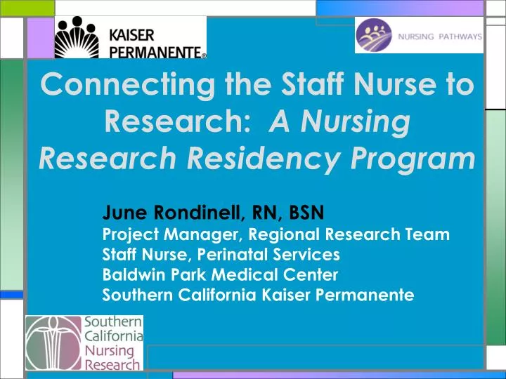 connecting the staff nurse to research a nursing research residency program