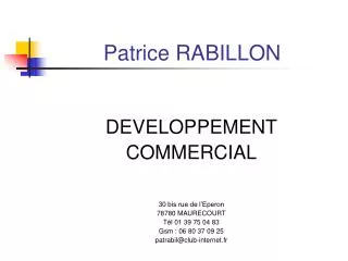 Patrice RABILLON