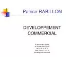 Patrice RABILLON - slide 1