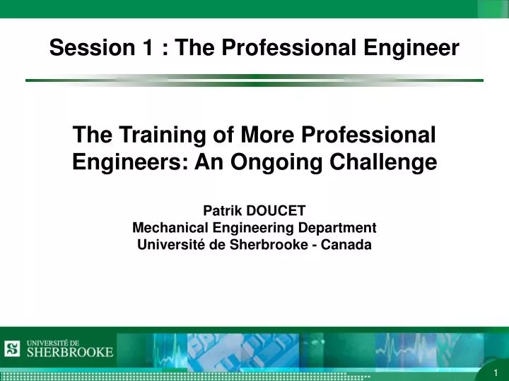 session 1 the professional engineer