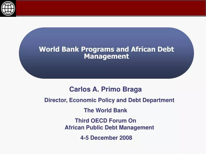 world bank programs and african debt management