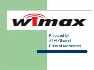 Prepared by Ali Al-Ghamdi Eissa Al-Mazmoumi