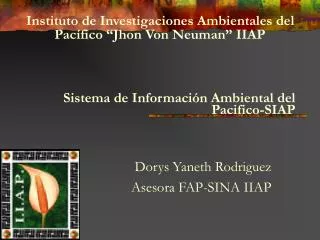 Sistema de Información Ambiental del Pacifico-SIAP