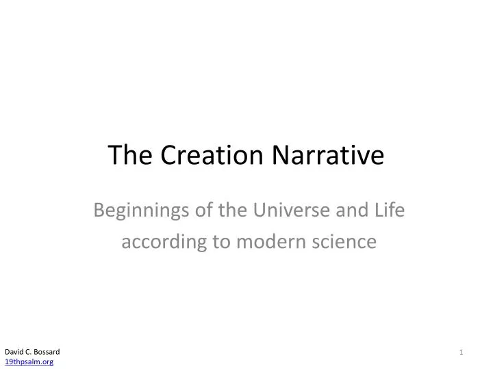 the creation narrative