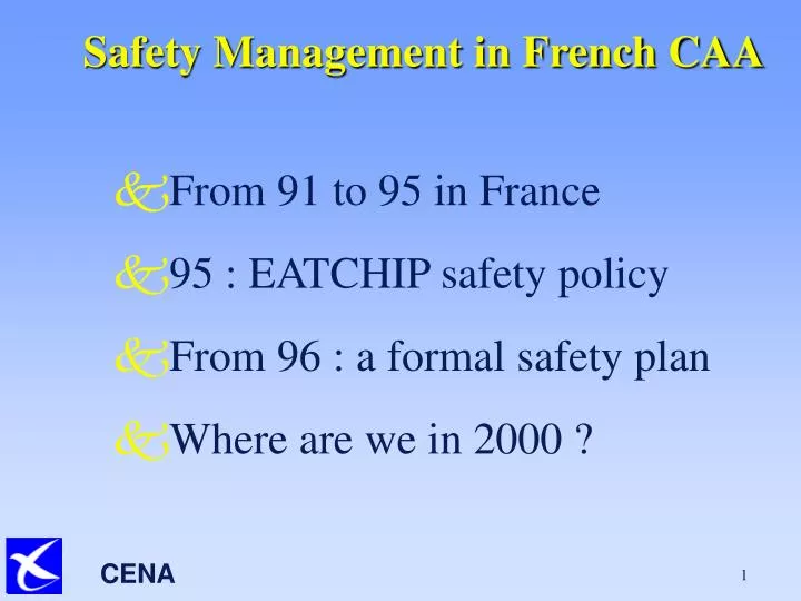 safety management in french caa
