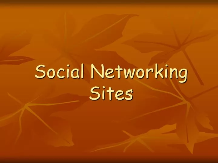 social networking sites