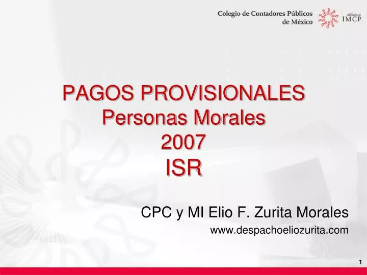pagos provisionales personas morales 2007 isr
