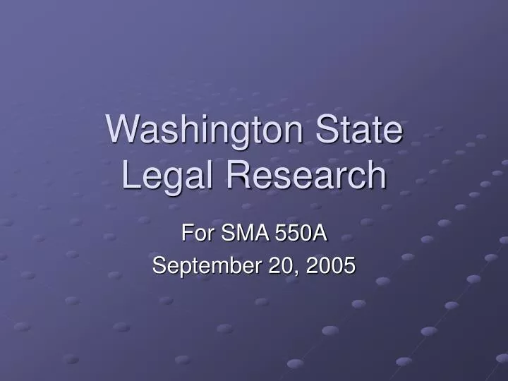 washington state legal research