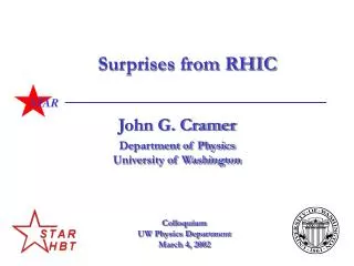 Surprises from RHIC
