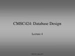 CMSC424: Database Design - slide 1