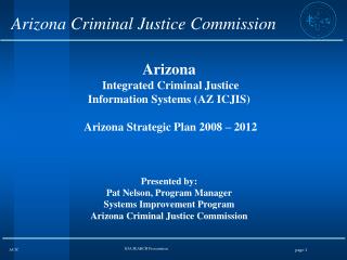 Arizona Criminal Justice Commission