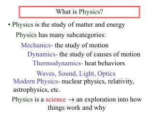 What is Physics ?