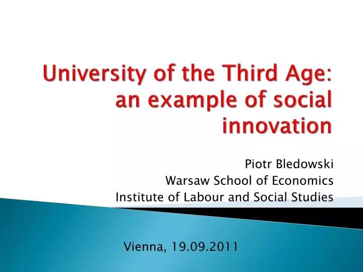 university of the third age an example of social innovation