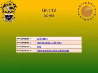 Unit 12 Solids