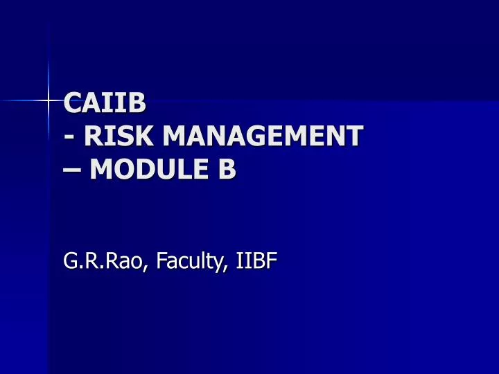 caiib risk management module b