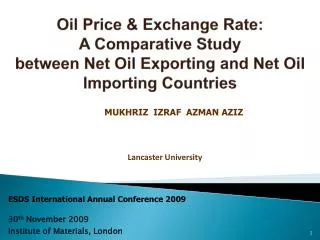 Oil Price &amp; Exchange Rate: A Comparative Study between Net Oil Exporting and Net Oil Importing Countries