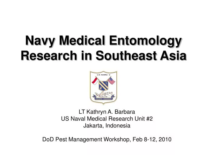navy medical entomology research in southeast asia