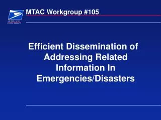 MTAC Workgroup #105