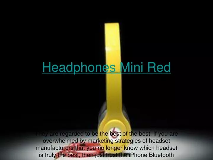 headphones mini red