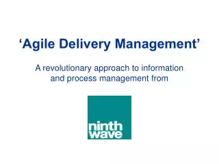 ‘Agile Delivery Management’