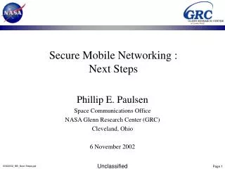 Secure Mobile Networking : Next Steps