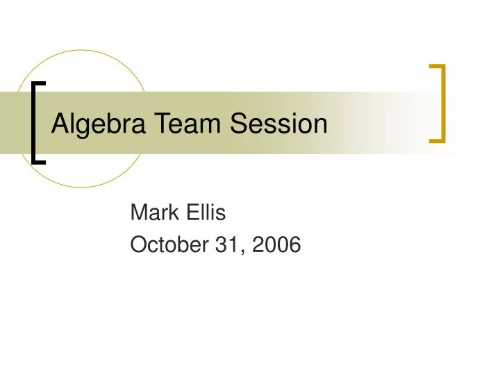 algebra team session