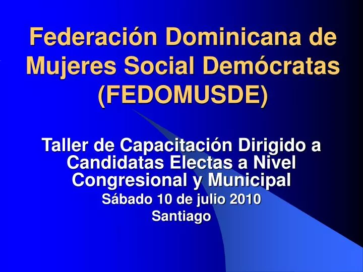 federaci n dominicana de mujeres social dem cratas fedomusde