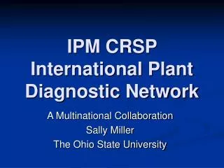 IPM CRSP International Plant Diagnostic Network