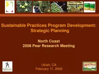 Sustainable Practices Program Development: Strategic Planning